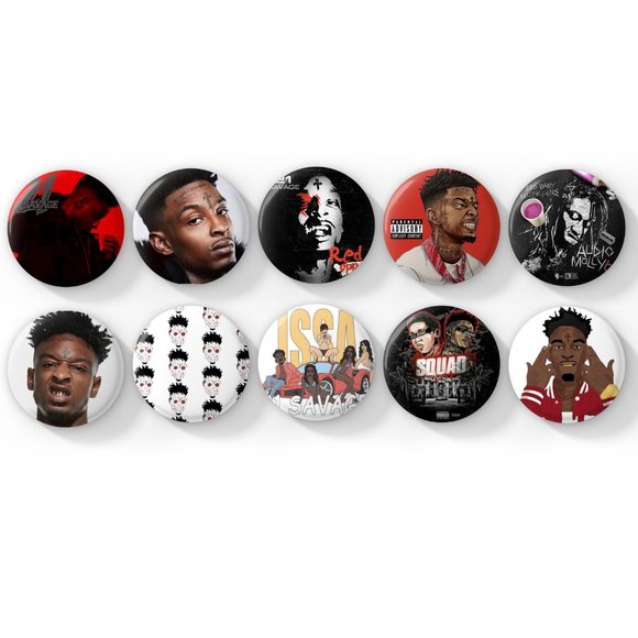 Other - 21 Savage buttons / 1 inch / 10 button set